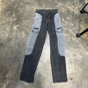 Vintage AJ Jeanswear Charcoal Gray/Black Wash Straight Leg Denim Size 28/7